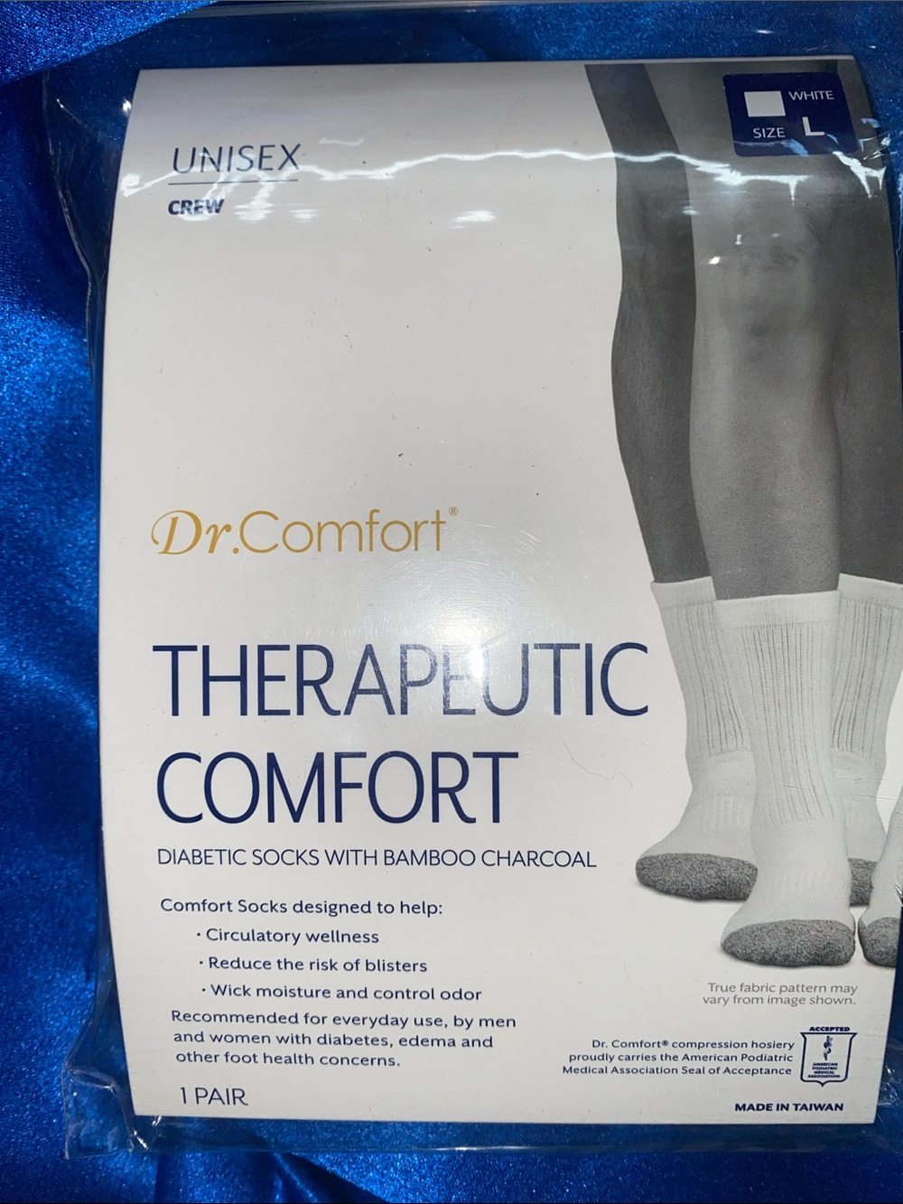 Lot of 3. 
Dr. Comfort Therapeutic Comfort Diabetic Crew Socks — White (Unisex)